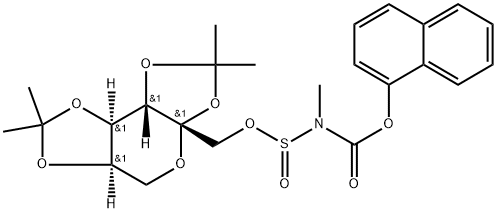 β-D-Fructopyranose, 2,3:4,5-bis-O-(1-methylethylidene)-, methyl[(1-naphthalenyloxy)carbonyl]amidosulfite (9CI) 结构式