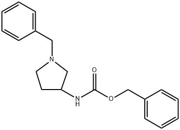 (1-苄基吡咯烷-3-基)氨基甲酸苄酯 结构式