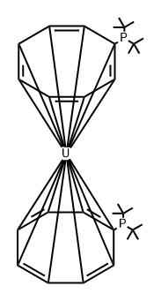 Uranium, bis((eta8-1,3,5,7-cyclooctatetraenyl)-bis(1,1-dimethylethyl)p hosphine)- 结构式