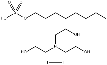 Triethanolamine octylsulfate - iodine complex 结构式