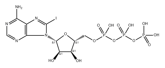 Adenosine 5'-(tetrahydrogen triphosphate), 8-iodo- (9CI)