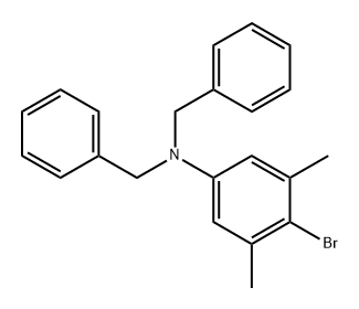 Benzenemethanamine, N-(4-bromo-3,5-dimethylphenyl)-N-(phenylmethyl)- 结构式