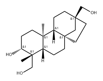 17-Norkaurane-3,18-diol, 13-(hydroxymethyl)-, (3α,4α,8β,13β)- (9CI) 结构式