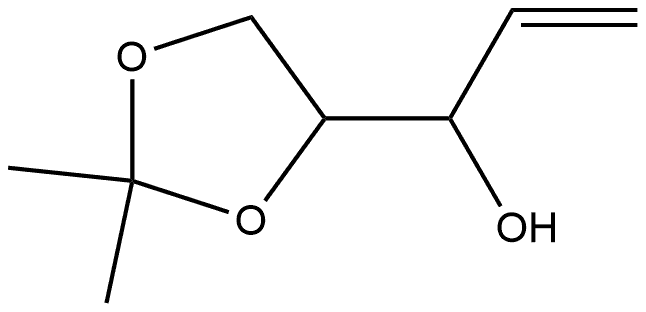 1-(2,2-二甲基-1,3-二氧戊环-4-基)丙-2-烯-1-醇 结构式