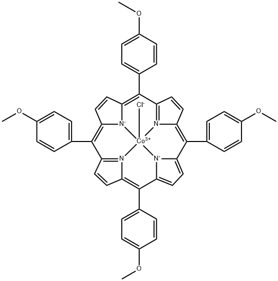 [5,10,15,20-Tetra(p-methoxy)phenylporphyrin]cobalt(III) chloride 结构式