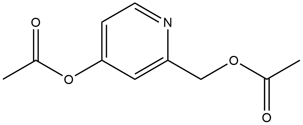 2-Pyridinemethanol, 4-(acetyloxy)-, 2-acetate 结构式