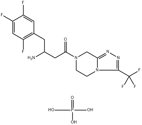 rac-Sitagliptin Phosphate 结构式