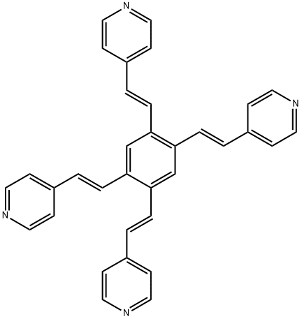 1,2,4,5-四((E)-2-(吡啶-4-基)乙烯基)苯 结构式