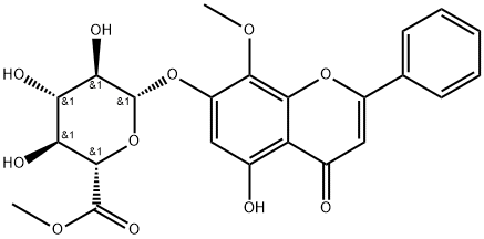 千层纸素A-7-0-Β-D-葡萄糖醛酸苷甲酯 结构式