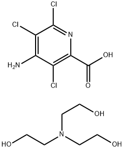 2-Pyridinecarboxylic acid, 4-amino-3,5,6-trichloro-, compd. with 2,2,2-nitrilotrisethanol (1:1) 结构式