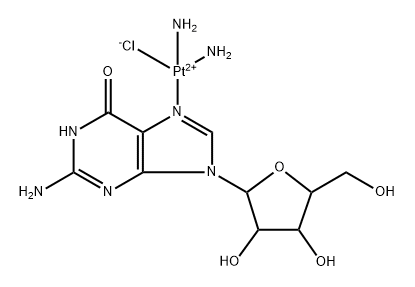 diamminechloro(guanosine-N(7))platinum(II) 结构式