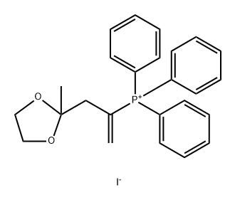 Phosphonium, [1-[(2-methyl-1,3-dioxolan-2-yl)methyl]ethenyl]triphenyl-, iodide (1:1) 结构式