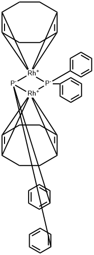 二苯基膦(1,5-环辛二烯)铑(I)二聚体 结构式