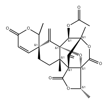 19,34-Didehydro-12-deoxy-12,18α-epoxy-18,19-dihydroaustin 结构式