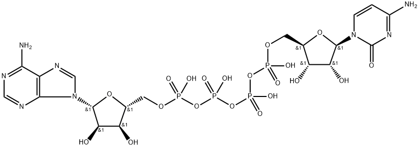 adenosine 5' P(1)-tetraphosphate-P(4)-5'''-cytidine 结构式