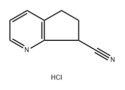 5H-Cyclopenta[b]pyridine-7-carbonitrile, 6,7-dihydro-, hydrochloride (1:1) 结构式