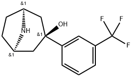 (1S,3R,5R)-3-(3-三氟甲基-苯基)-8-氮杂-双环[3.2.1]辛-3-醇 结构式