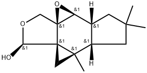 6H,8H-Cyclopenta[f]cycloprop[d]oxireno[h]isobenzofuran-6-ol, octahydro-3,3,4b-trimethyl-, (1aS,1bR,4aS,4bR,5aS,6S,8aS)- 结构式