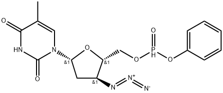 Thymidine, 3'-azido-3'-deoxy-, 5'-(phenyl phosphonate) 结构式