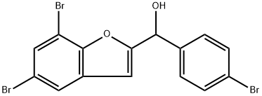 2-Benzofuranmethanol, 5,7-dibromo-α-(4-bromophenyl)- 结构式