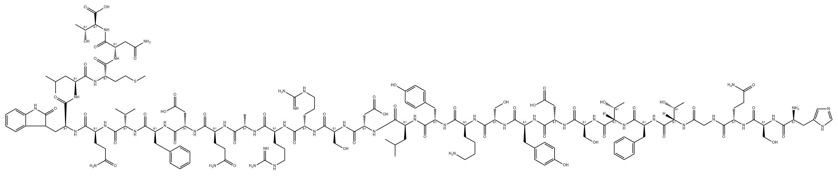 glucagon, oxindolyl-Ala(25)- 结构式