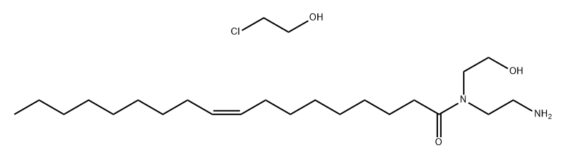 9-Octadecenamide, N-(2-aminoethyl)-N-(2-hydroxyethyl)-, (Z)-, reaction products with 2-chloroethanol 结构式