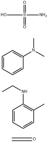 Sulfamic acid, compds. with oxidized N,N-dimethylbenzenamine-N-ethyl-2-methylbenzenamine-formaldehyde reaction products 结构式