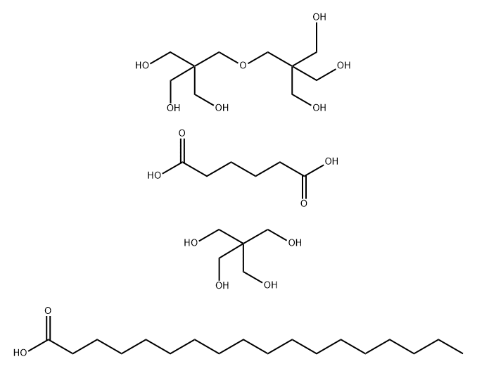 Hexanedioic acid, mixed esters with dipentaerythritol, pentaerythritol and stearic acid 结构式