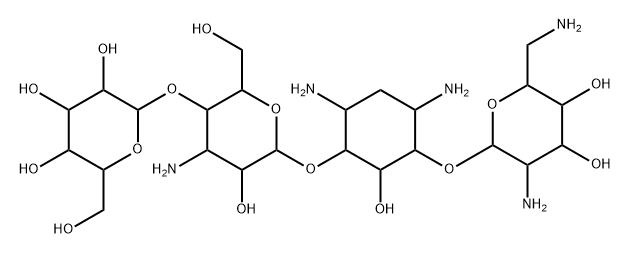4"-Α-D-葡糖卡那霉素 B 结构式