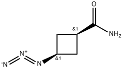 Cyclobutanecarboxamide, 3-azido-, cis- 结构式