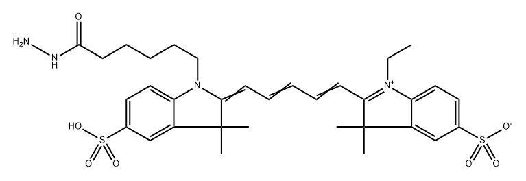 水溶CY5酰肼 结构式