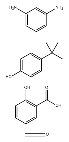 Benzoic acid, 2-hydroxy-, reaction products with p-tert-butylphenol and formaldehyde, compds. with diazotized m-phenylenediamine coupled with m-phenylenediamine 结构式