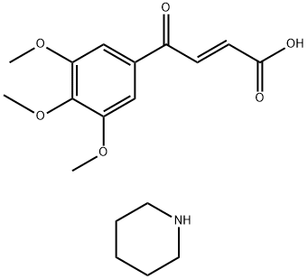 2-Butenoic acid, 4-oxo-4-(3,4,5-trimethoxyphenyl)-, (E)-, compd. with  piperidine (1:1) 结构式