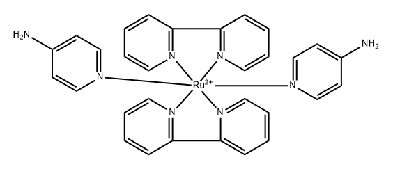 bis(2,2'-Bipyridine-N,N')bis(4-aminopyridine-N1)ruthenium(2+)dichloridecomplex 结构式
