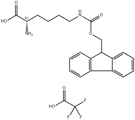 L-Lysine, N6-[(9H-fluoren-9-ylmethoxy)carbonyl]-, 2,2,2-trifluoroacetate (1:1) 结构式
