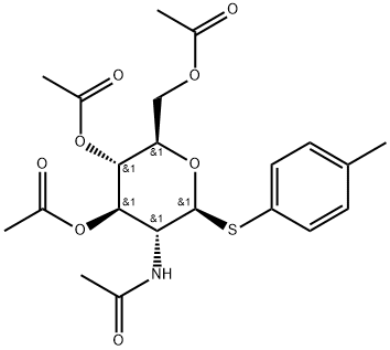 4-甲基苯基-2-乙酰氨基-3,4,6-三-O-乙酰基-2-脱氧-1-硫代-Β-D-吡喃葡萄糖苷 结构式