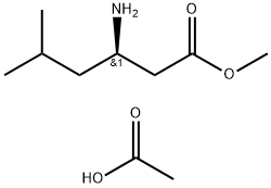 Hexanoic acid, 3-amino-5-methyl-, methyl ester, (3R)-, acetate (1:1) 结构式