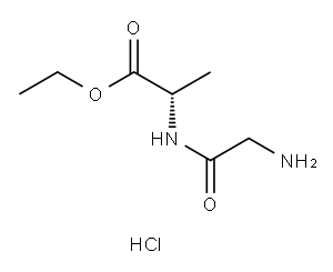 L-Alanine, glycyl-, ethyl ester, hydrochloride (1:1) 结构式
