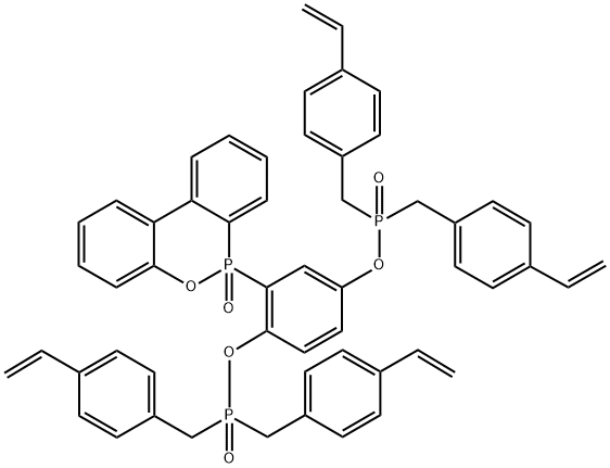 2-(6-氧化基-6H-二苯并[C,E][1,2]氧杂磷菲-6-基)-1,4-苯叉基双[(4-乙烯基苯基)甲基]膦酸酯 结构式