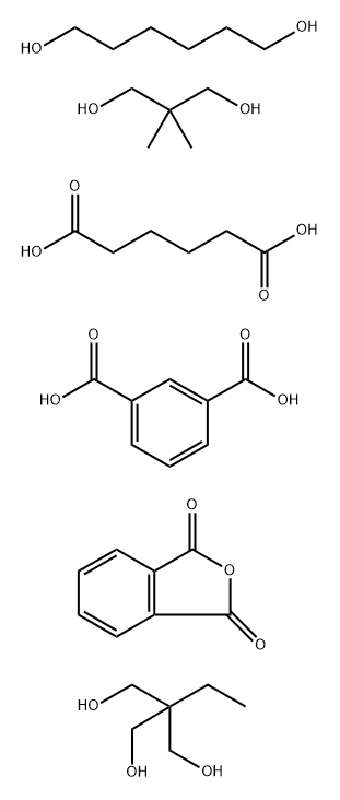 1,3-Benzenedicarboxylic acid, polymer with 2,2-dimethyl-1,3-propanediol, 2-ethyl-2-(hydroxymethyl)-1,3-propanediol, hexanedioic acid, 1,6-hexanediol and 1,3-isobenzofurandione 结构式