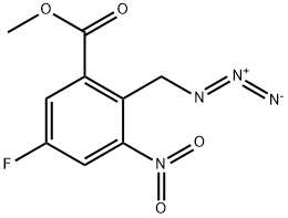 Benzoic acid, 2-(azidomethyl)-5-fluoro-3-nitro-, methyl ester 结构式