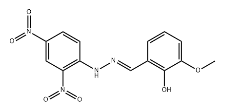 2-[2-(2,4-dinitrophenyl)carbonohydrazonoyl]-6-methoxyphenol 结构式