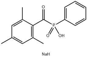 sodium phenyl(2,4,6-trimethylbenzoyl)phosphinate 结构式