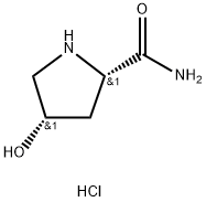 (2S,4S)-4-羟基吡咯烷-2-甲酰胺盐酸盐 结构式