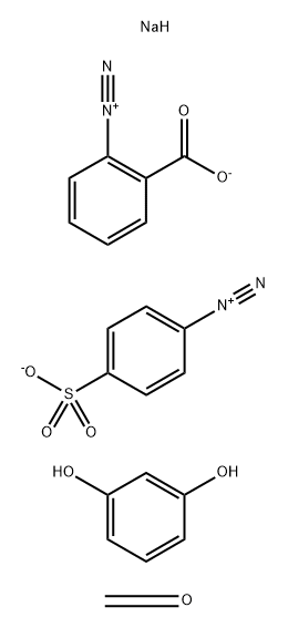 Benzenediazonium, 2-carboxy-, hydroxide, inner salt, reaction products with formaldehyde-resorcinol condensate and 4-sulfobenzenediazonium hydroxide inner salt, sodium salts  结构式