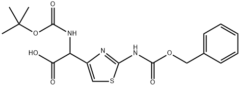 2-(2-(((苄氧基)羰基)氨基)噻唑-4-基)-2-((叔丁氧基羰基)氨基)乙酸 结构式