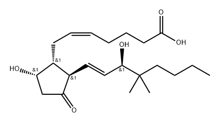 (5Z,13E,15S)-9α,15-Dihydroxy-16,16-dimethyl-11-oxoprosta-5,13-dien-1-oic acid 结构式