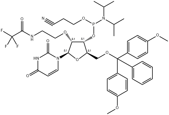 2'-O-(TFA-氨乙基)-RU 亚磷酰胺单体 结构式