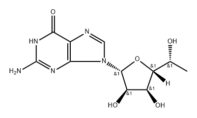 化合物 5'(R)-C-METHYLGUANOSINE 结构式