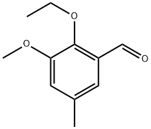 2-Ethoxy-3-methoxy-5-methylbenzaldehyde 结构式